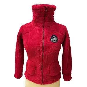 Girl's fleece jacket Peak Mountain coral sherpaGasana