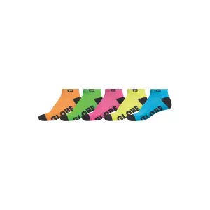 Set of 5 short socks for children Globe Neon image-0