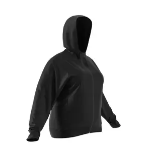 Huvtröja för kvinnor adidas Aeroeady Jacquard Full-Zip Logo (Plus Size) image-1