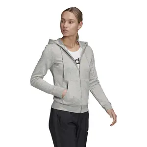 Huvtröja för kvinnor adidas Essentials Linear Fleece image-3