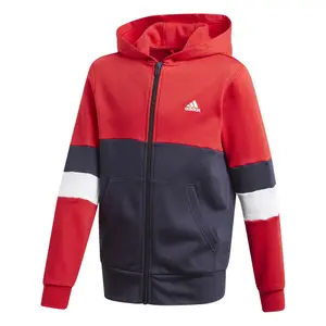 Sudadera con capucha para niños adidas Linear Colorblock Full-Zip image-0
