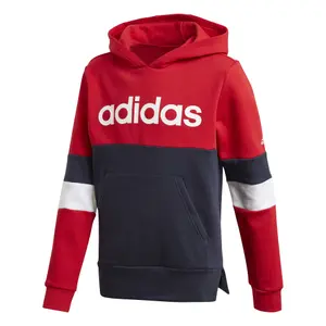 Sudadera con capucha infantil adidas Linear Colorblock Hooded Fleece image-0