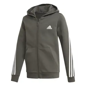 Sudadera con capucha para niños con cremallera adidas 3-Bandes Doubleknit image-0
