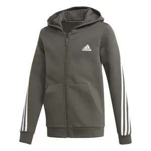Sudadera con capucha para niños con cremallera adidas 3-Bandes Doubleknit image-1