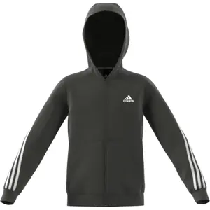 Sudadera con capucha para niños con cremallera adidas 3-Bandes Doubleknit image-3