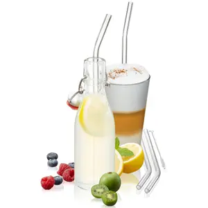 Set aus 4 Glasstrohhalmen mit Bürste Gefu Future image-3
