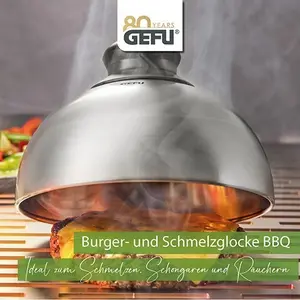 Hamburguesa y campana de dulce de leche Gefu BBQ