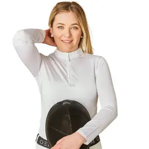Koszulka polo do jazdy konnej z długim rękawem GEM Twist image-0