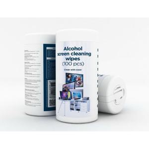 Boite de 100 lingettes nettoyantes avec alcool Gembird