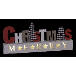 Creative activities wooden christmas sign led light Genérico image-3