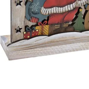Creative Christmas wooden activities with led in 2 models Genérico Casita image-4