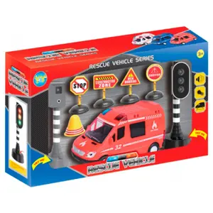 Car sets fire engine light-sound with accessories Genérico image-1