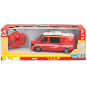 Radio-controlled toy fire engine with light and sound Genérico image-3