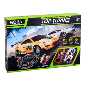 Magnetic circuit track simulation game with 2 luminous cars Genérico image-0