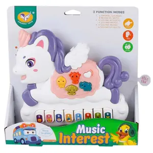 Educational games multifunction piano light and music unicorn Genérico Bestway image-1
