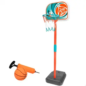 Outdoor games basketball hoop with ball and inflator Genérico image-0