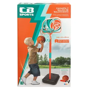 Outdoor games basketball hoop with ball and inflator Genérico image-1