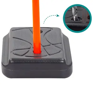 Outdoor games basketball hoop with ball and inflator Genérico image-3