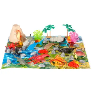 Construction pot with 40 marine animals and accessories Genérico image-1