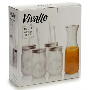 1 literes üveg 4x 40 cl-es pohárral Genérico image-1