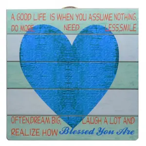 Frame with heart-shaped wooden sentence Genérico Bestway image-1