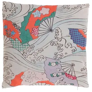 Orientalsk viftepude 2 assorterede designs Genérico image-0