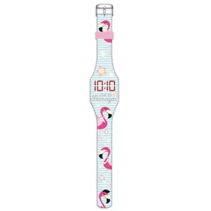Children's digital tactile led watch Genérico Flamant Rose 23 cm image-0