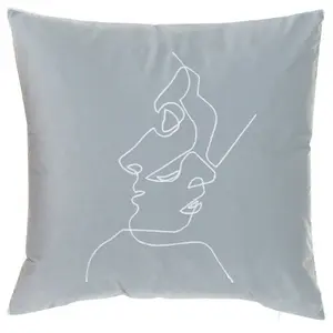 Abstract velvet cushion in 2 colors Genérico image-0