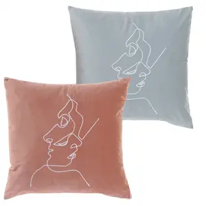 Abstract velvet cushion in 2 colors Genérico image-2