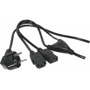 Câble alimentation secteur Y UC/écran/mâle/2 femelles Générique 220 V/1 m