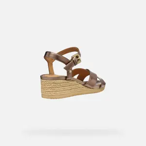 Women's wedge sandals Geox Ischia Corda image-4