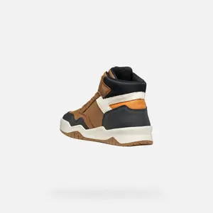 Scarpe sintetiche in pelle cerata nylon bambino Geox Perth image-3