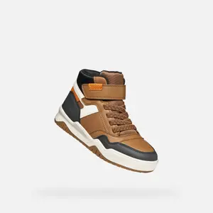 Scarpe sintetiche in pelle cerata nylon bambino Geox Perth image-2