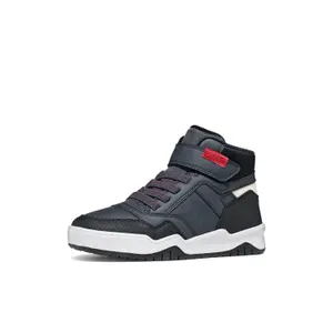 Synthetic Leather Waxed Nylon Child Trainers Geox Perth image-1