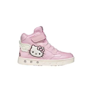Synthetic Glitter Leather Trainers for Girls Geox Skylin image-0