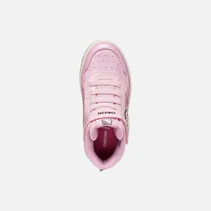Synthetic Glitter Leather Trainers for Girls Geox Skylin image-4
