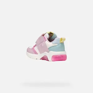 Synthetic Leather Sneakers for Baby Girls Geox Fadinlight image-3