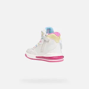 Pearl Synthetic Leather Trainers for Girls Geox Sketlite image-3