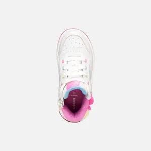 Pearl Synthetic Leather Trainers for Girls Geox Sketlite image-4