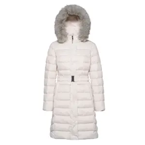 Women's long hooded down jacket Geox Catria image-0