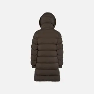 Women's long hooded down jacket Geox Vilde image-5