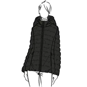 Women's long hooded down jacket Geox Zosma image-0