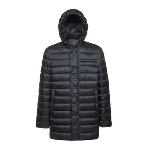 Long hooded down jacket Geox Warrens image-0