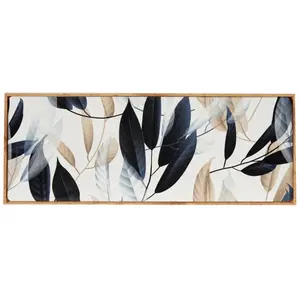 Painting on canvas in wood plants Giftdecor image-1