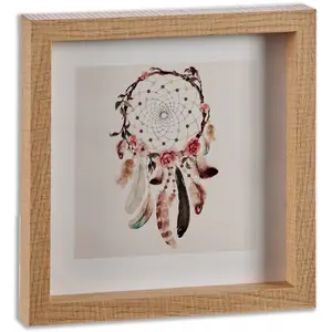 Wooden board ethnic dream catcher Giftdecor image-0