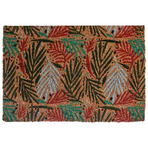 Tappeto fogliare foglie tropicali in fibra di cocco Giftdecor image-0