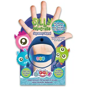 Disinfectant gel dispenser bracelet for children Giggle Monster image-0
