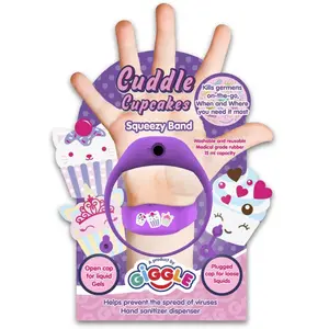 Disinfectant gel dispenser bracelet for children Giggle Cupcakes image-0