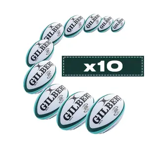 Sæt af 10 rugbybolde Gilbert Atom Match Ball