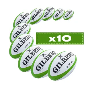 Set med 10 rugbybollar Gilbert GTR-V2 7S image-0